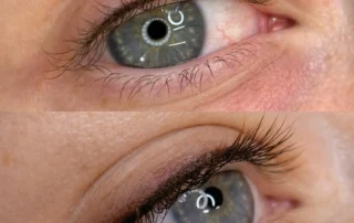 Permanent makeup lash line enhancement with natural subtle eyeliner results